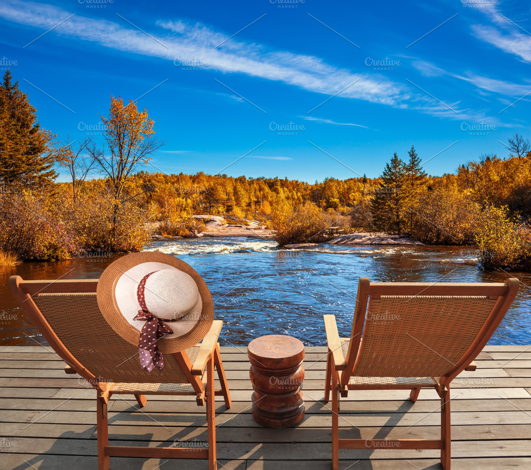 Two beach chairs, a Nature Photo by kavram