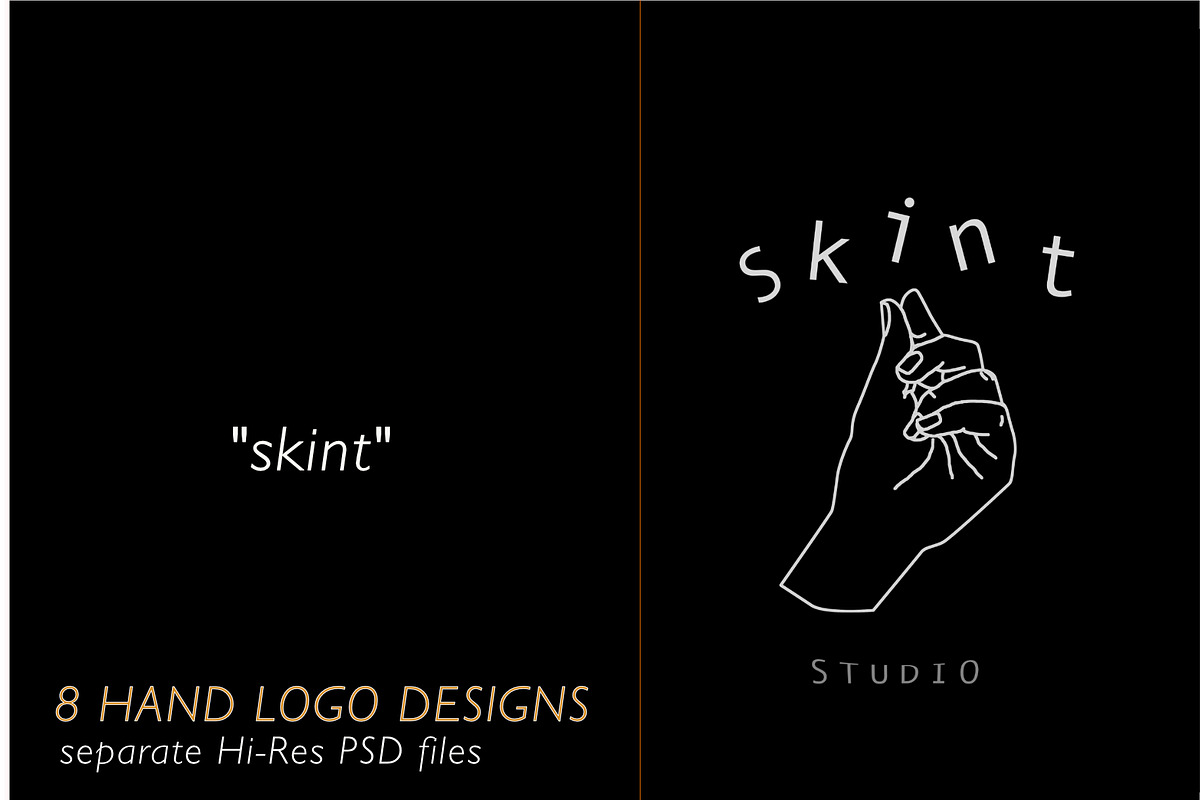 Hand Logo Design Set, an Illustration by CC CREATIVE CO