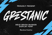 Grestanic Brush Marker Display Font, a Handwritten Font by Maulana Creative (Thumbnail 1 of 7)
