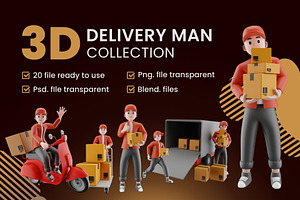 Delivery Man - 3D Illustration