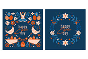 Happy Easter Day. Decorative Set., a Seasonal Illustration by Renberrry.Store (Thumbnail 9 of 10)