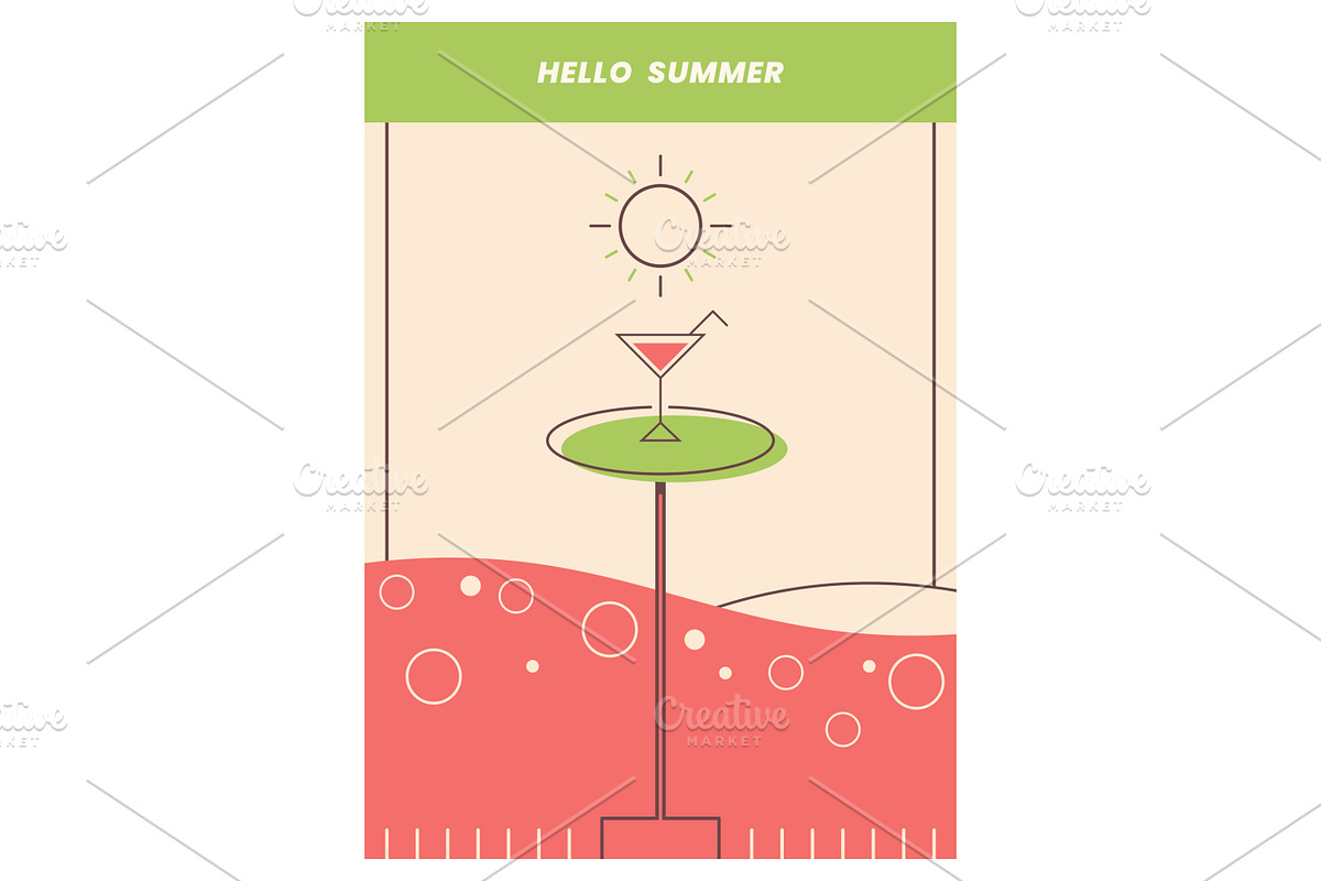 Hello, summer, a Seasonal Illustration by Creative Backgrounds
