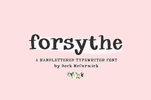 Forsythe Typewriter Serif