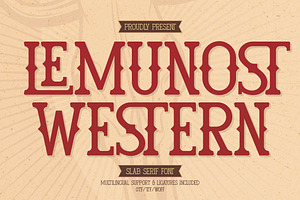 Lemunost Western Slab Serif Font