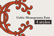 Celtic Monograms Font Family, a Blackletter Font by kaer_shop (Thumbnail 1 of 12)