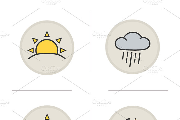 Weather Icons. Vector