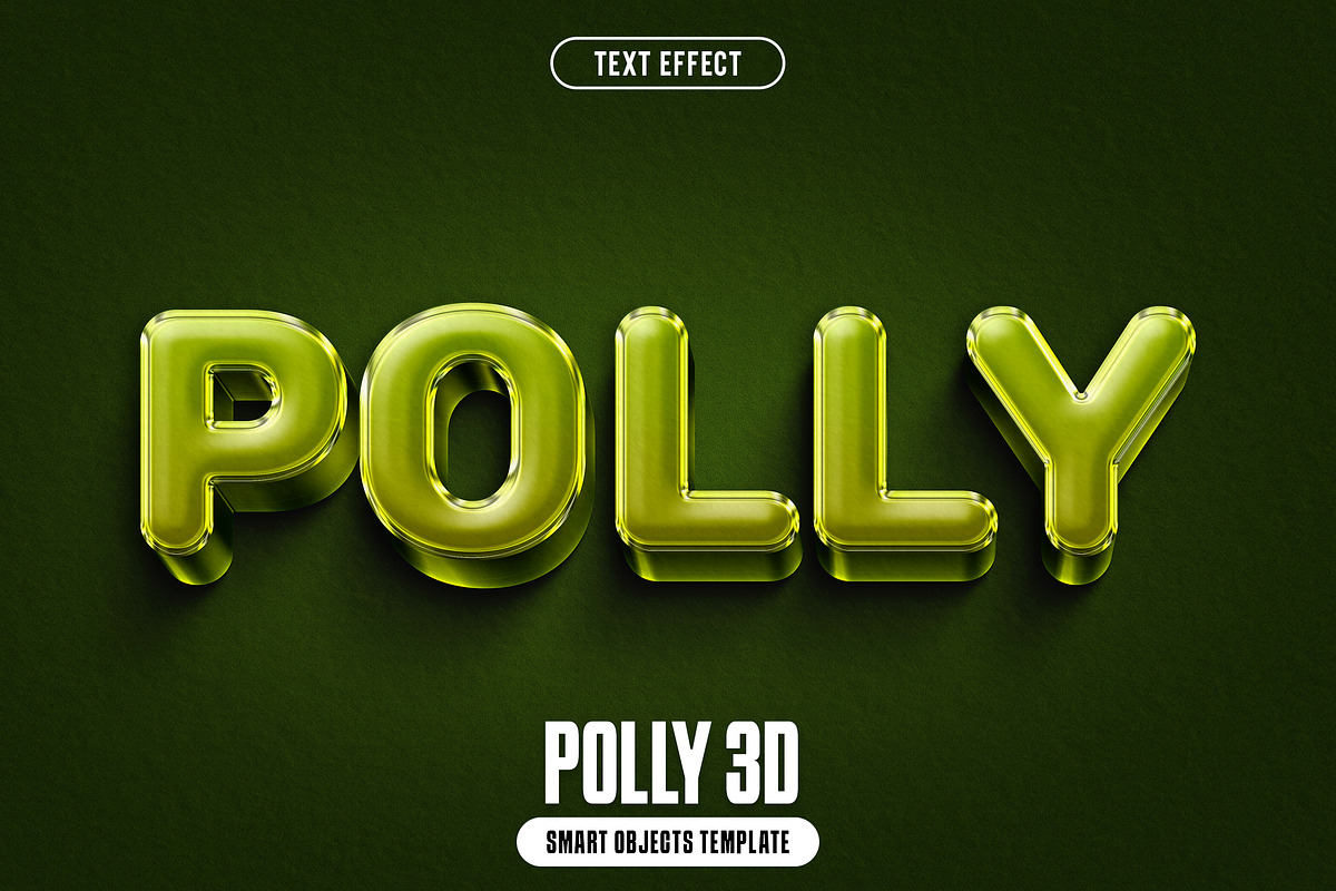 Polly 3D Text Effect, a Layer Style Add-On by iDoodle Studio (Photo 1 of 5)