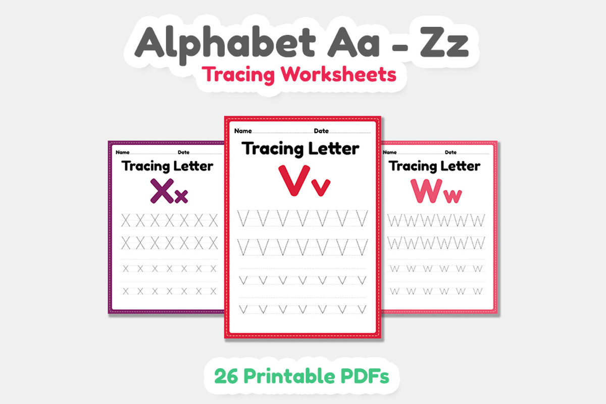 Tracing Alphabet Letter a to z, an Education Illustration by TukTuk Design (Photo 8 of 9)