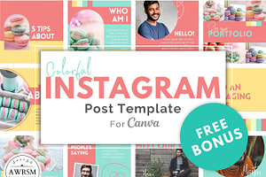 Colorful Instagram Canva Template