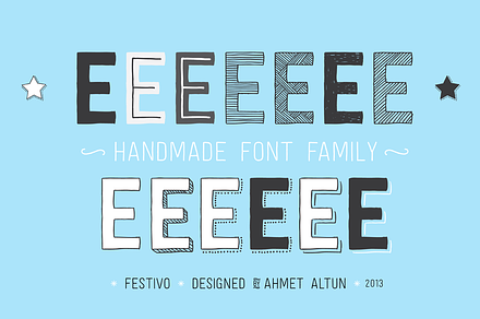 Festivo Letters, a Sans Serif Font by Ahmet Altun