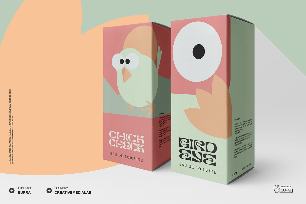 Burra - Psychedelic font, a Sans Serif Font by creativemedialab (Photo 4 of 10)