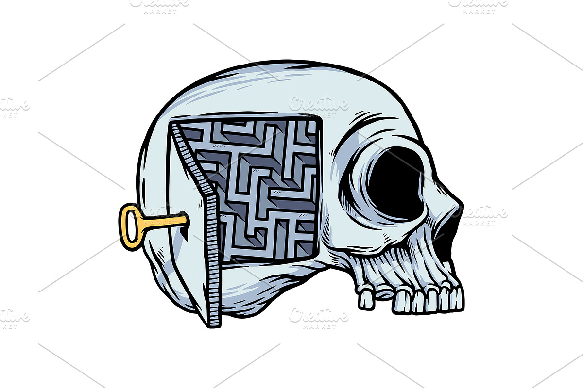 puzzle in the skull, an Illustration by gunaonedesign (Photo 1 of 4)