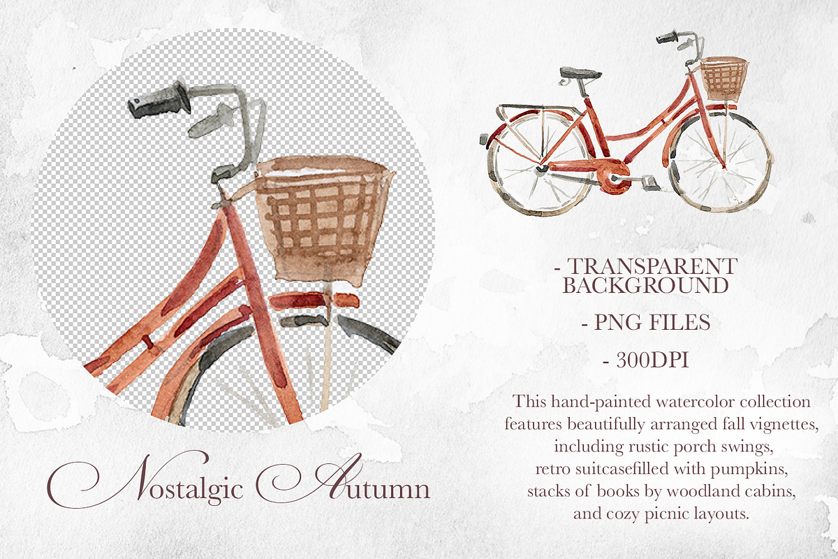 Hand Painted Nostalgic Autumn Set, a Decorative Illustration by ArtCreationsDesign (Photo 16 of 17)