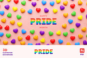 Pride Hearts Flyer Background, a Background Graphic by TandemStock (Thumbnail 1 of 3)