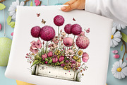 Whimsical Spring Flowres Clipart,Spr, an Illustration by GatewayDesign (Thumbnail 2 of 4)