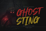 Ghost Sting – Brush Display Font, a Font by Bayuktx (Thumbnail 1 of 10)