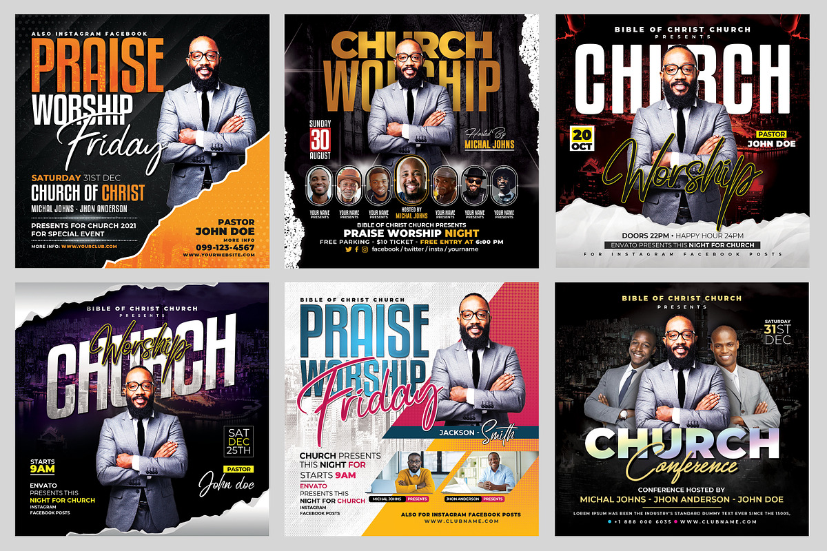 New-200 Church Flyers Bundle, a Flyer Template by AfzaalGraphics (Photo 21 of 41)