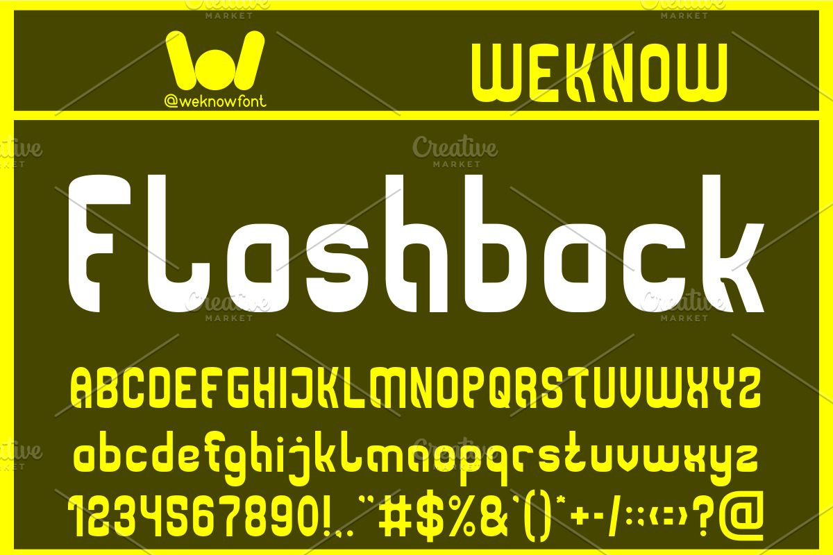 Flashback font, a Font by weknow (Photo 1 of 8)