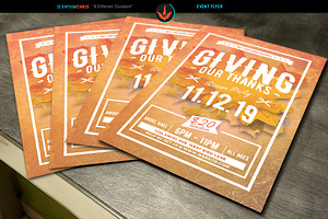 Giving Thanks Holiday Flyer