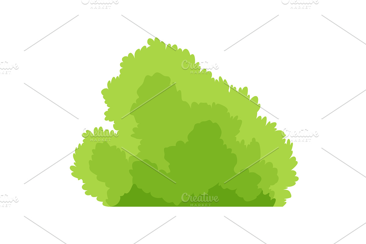Bush icon. Cartoon forest or park, an Object Illustration by the8monkey