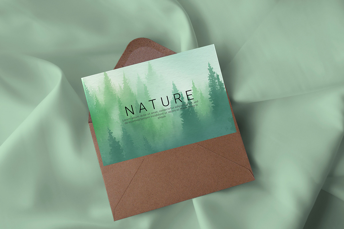 Foggy Forest Watercolor Set, an Illustration by AlineArtStore (Photo 8 of 13)