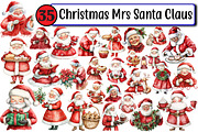 Christmas Mrs Santa Claus, an Illustration by Design Market (Thumbnail 1 of 3)
