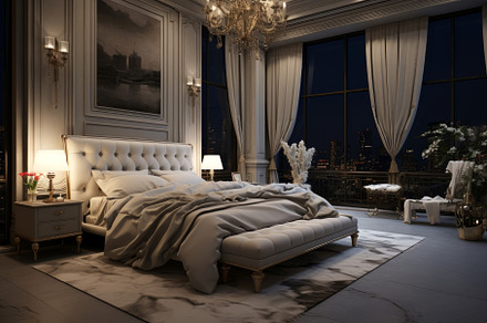 Spacious Luxury bedroom. Generate Ai, an Architecture Photo by Ylivdesign