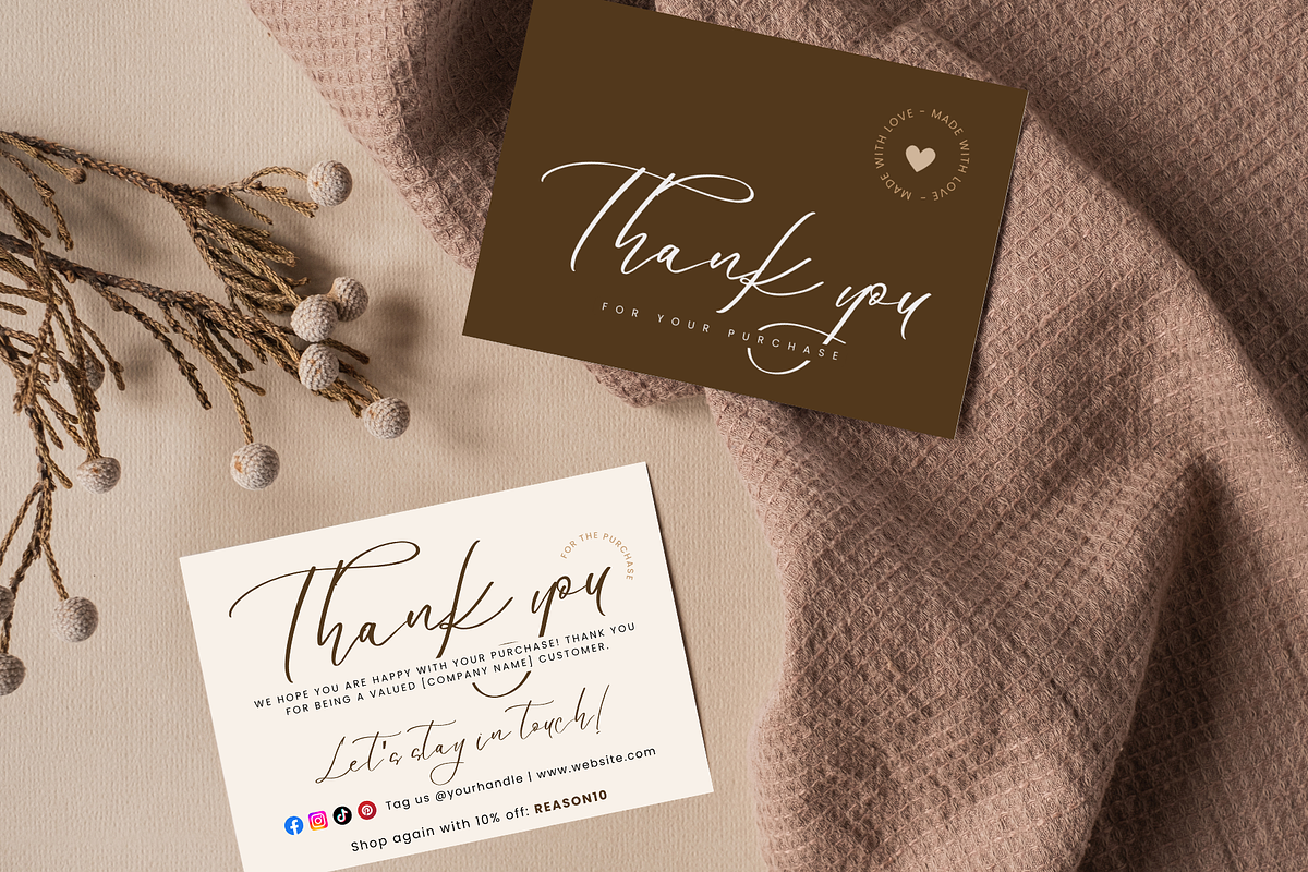 Minimal Thank You Card for Business, a Card Template by Elegant_Studio44 (Photo 2 of 6)
