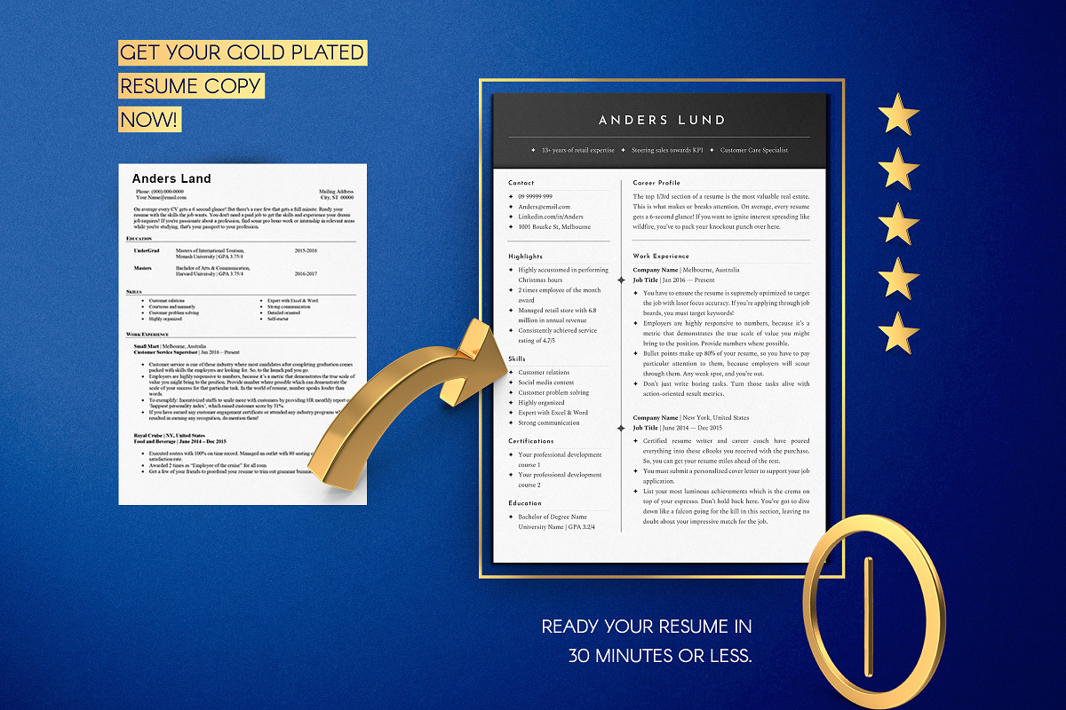Professional Resume Template Word, a Resume Template by Career Canvas (Photo 10 of 13)