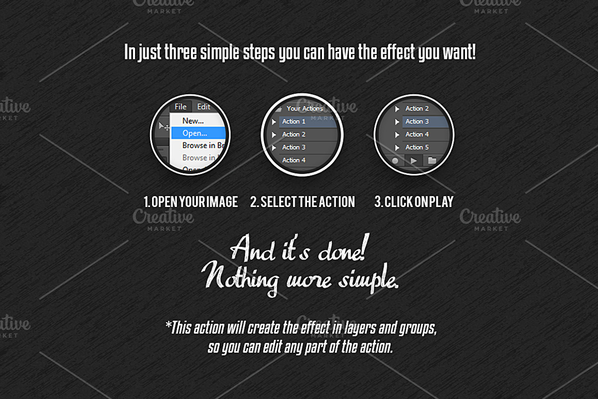 Drawing Effect Photoshop Action, an Action Add-On by Claudiu Gabriel