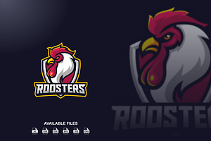 Rooster Mascot Logo Template, a Design Template by artchiles_design