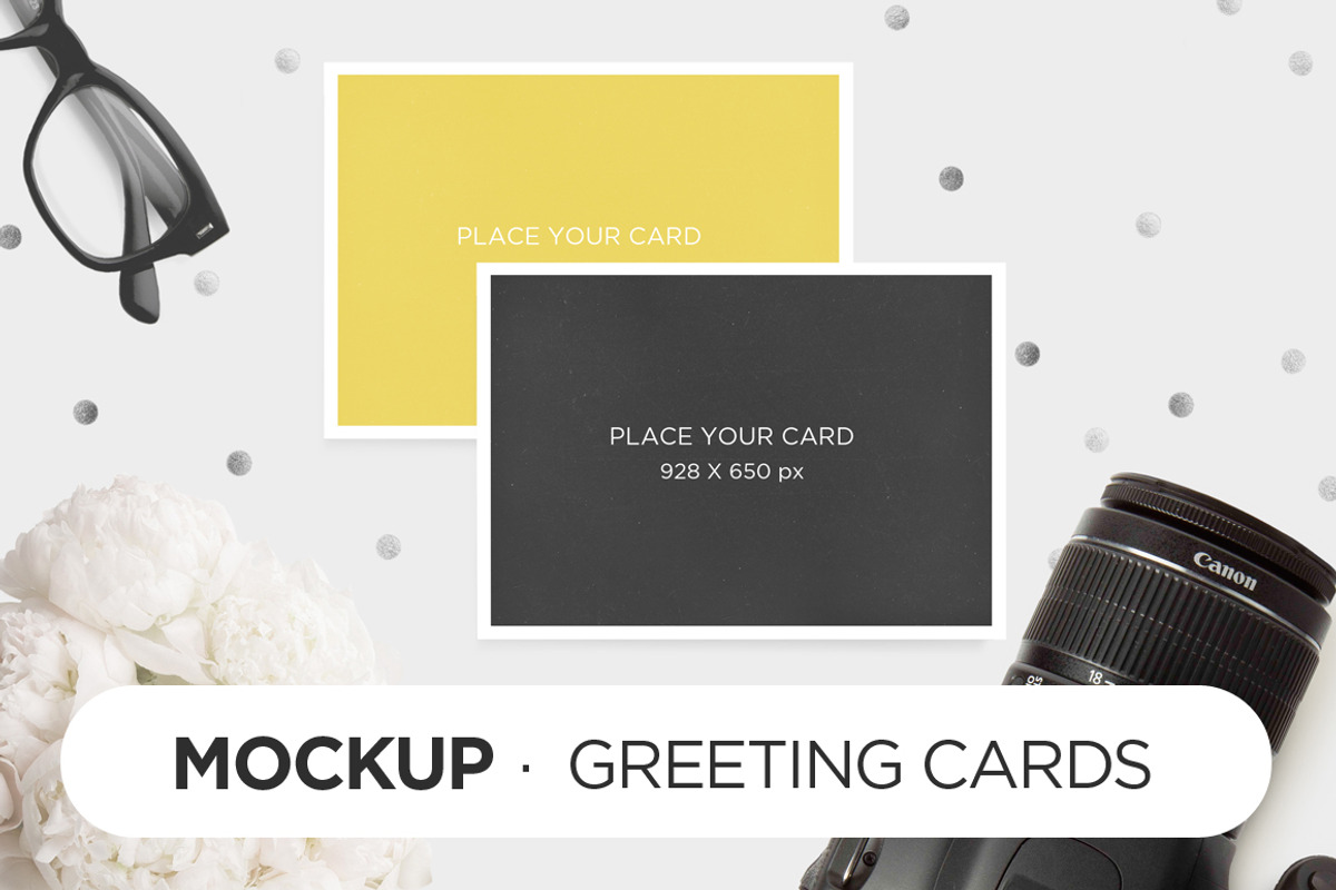 MockUp - Greeting Cards Camera, a Print Template by tomodachi studio (Photo 1 of 3)