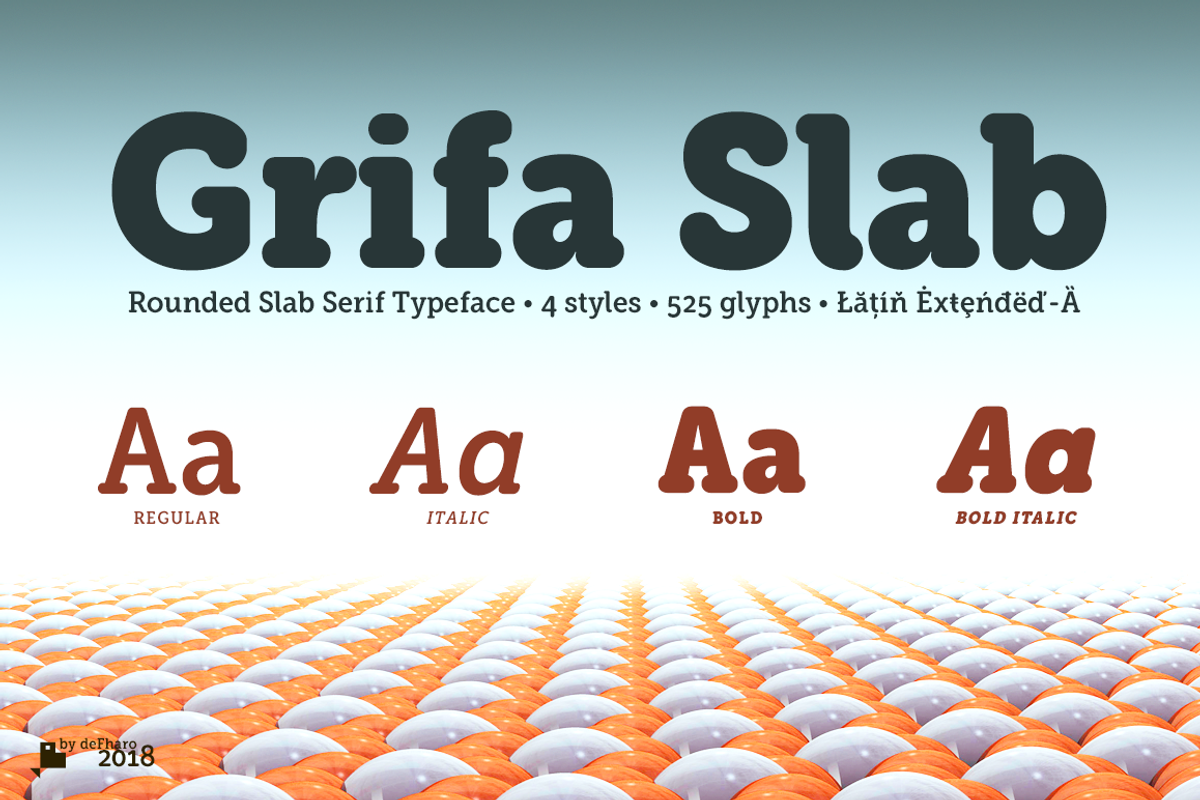 Grifa Rounded & Slab -4 fonts- preview 3