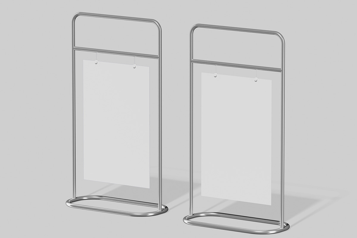 Poster Stand Mockup, an Advertising Mockup by Unerispace (Photo 3 of 5)
