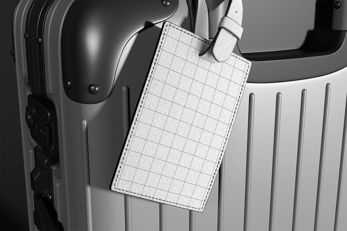 Travel Luggage Tag Mockup, an Advertising Mockup by Nathatype (Photo 7 of 9)