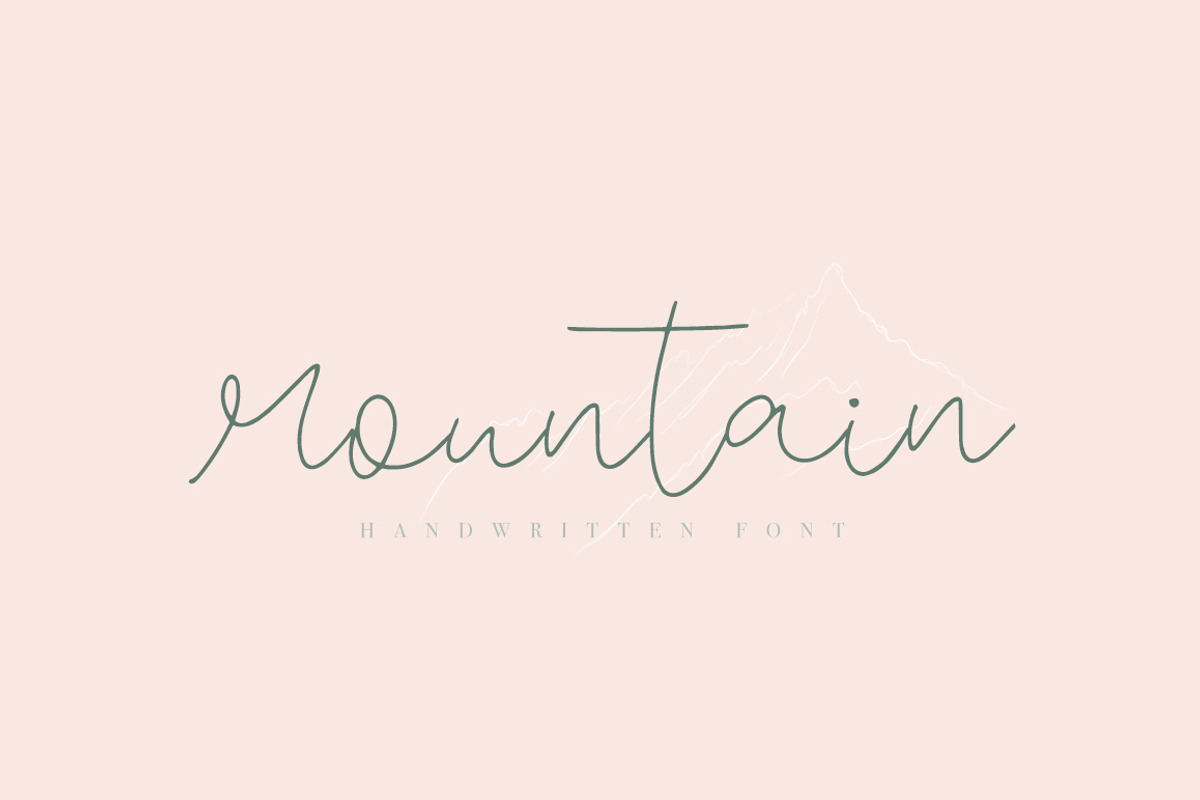 Mountain, a Script Font by Katie Holland (Photo 7 of 7)