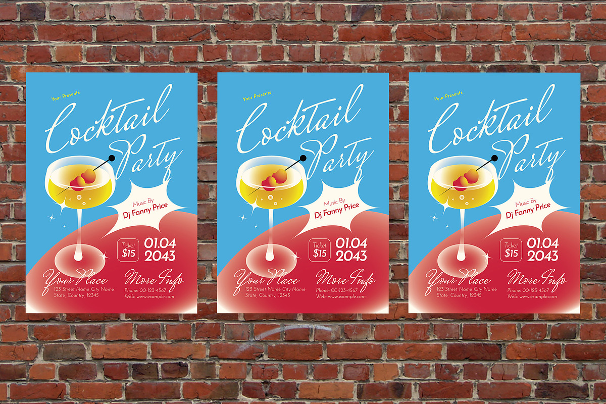 Cocktail Party Flyer Set, a Flyer Template by Aiyari Graphic (Photo 3 of 3)