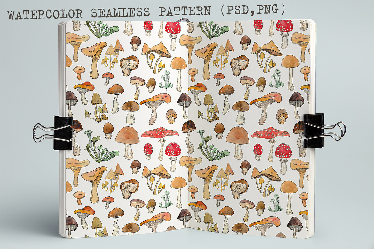 WATERCOLOR MUSHROOMS SET. vol1., an Animal Illustration by Krapio (Photo 4 of 4)