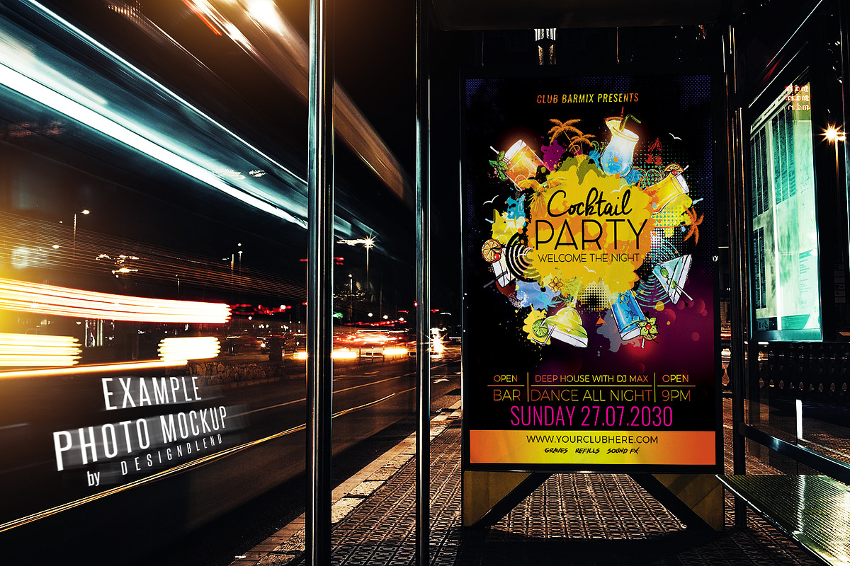 Cocktail Party Night Flyer Template, a Flyer Template by designblends@gmail.com (Photo 3 of 3)