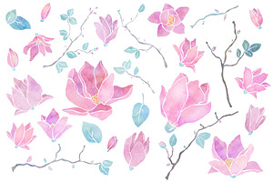 Magnolia Watercolor Set