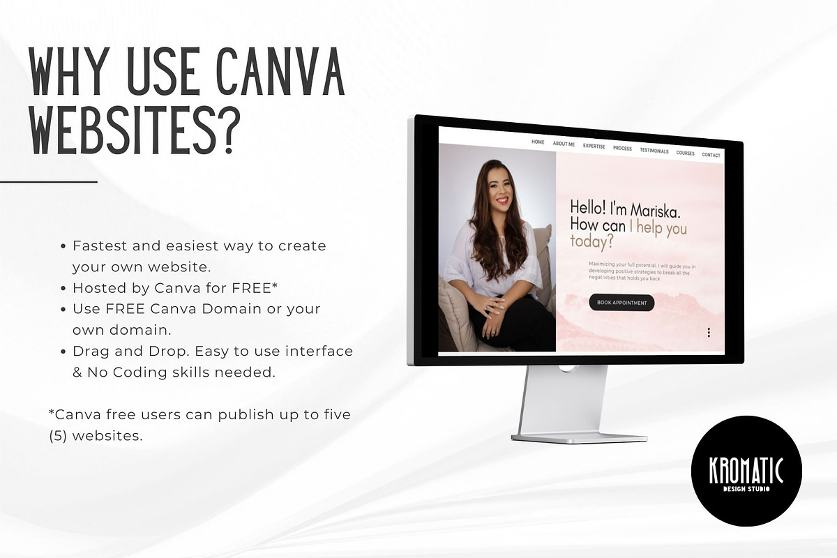 Life Coach Canva Website Template, a Landing Page Template by Kromatic Design Studio (Photo 4 of 8)