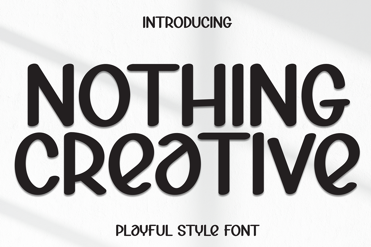 Nothing Creative | Script Font, a Script Font by Scratchones (Photo 1 of 8)