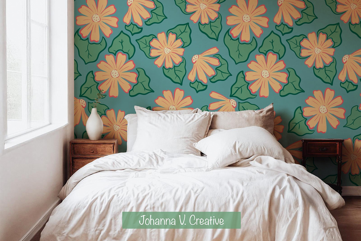 Spring Flower Seamless Pattern, an Illustration by Johanna V. Creative (Photo 2 of 3)