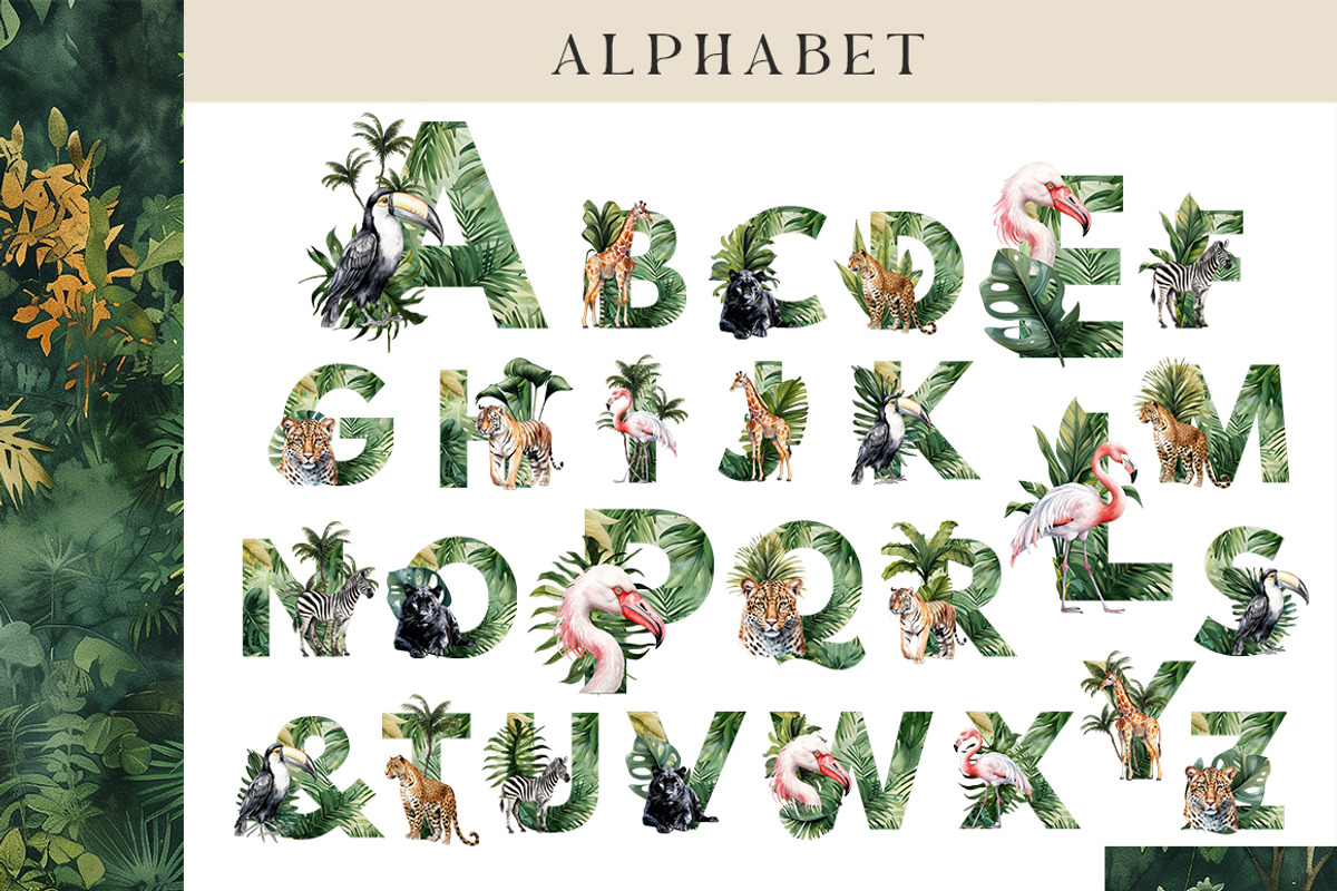 Tropical Jungle Watercolor Arts, an Object Graphic by Evgeniia (Photo 8 of 12)