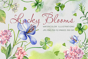 Clover flowers hydrangea clipart