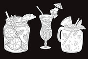 Drinks coloring pages, a Food Illustration by LidiaP (Thumbnail 3 of 3)