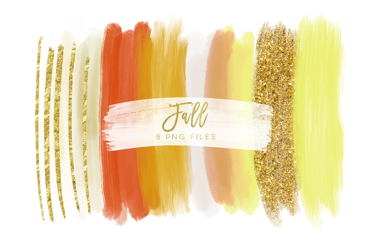 Autumn Brush Strokes Clip Art, an Illustration by Sunflower Day Love (Photo 1 of 2)