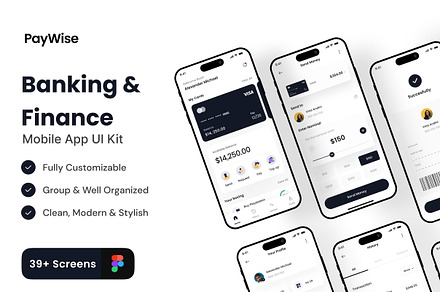 Paywise - Banking & Finance App kit, an App Template by Zee UI