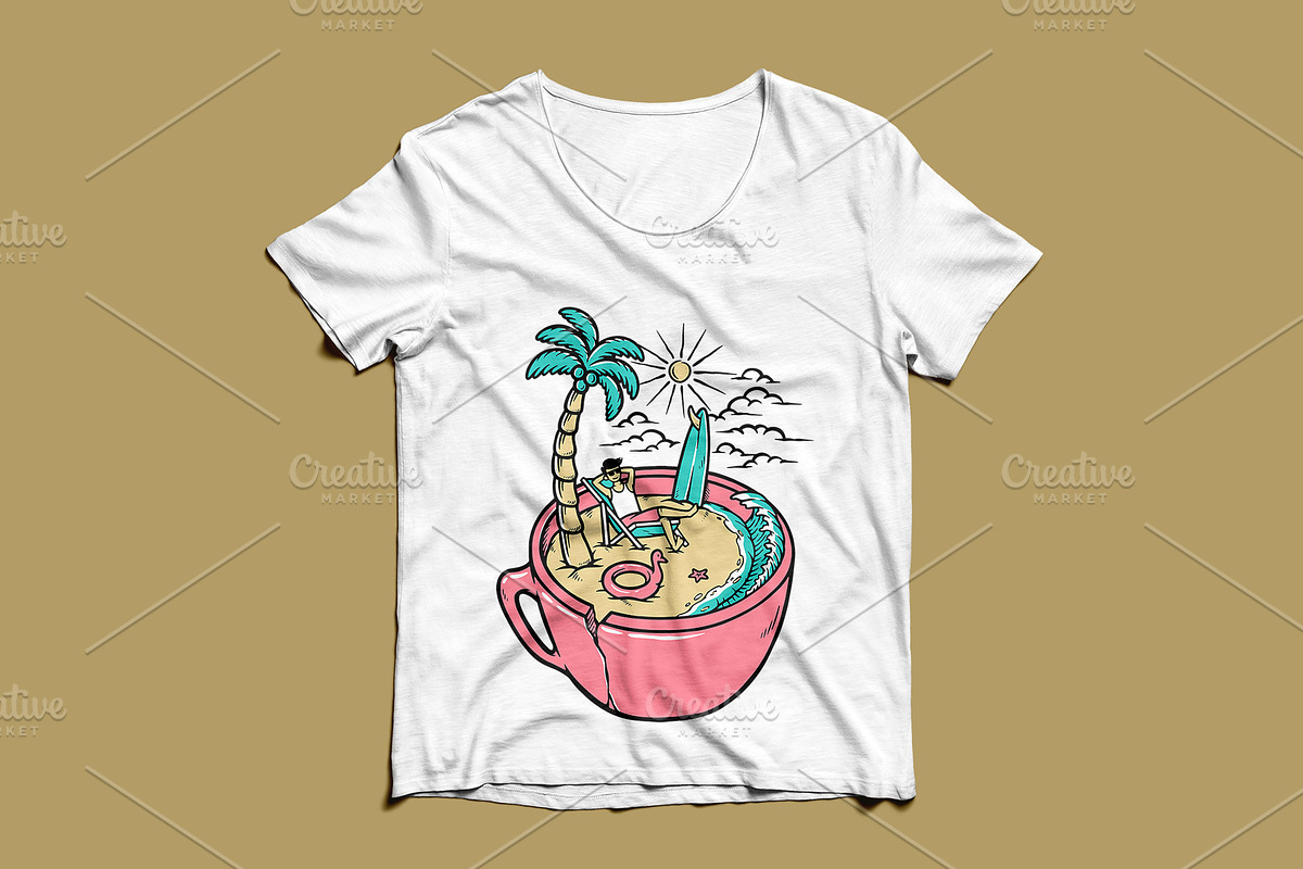 Coffee with a beach view, a Food Illustration by gunaonedesign (Photo 3 of 4)