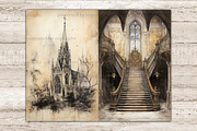 Gothic City Junk Journal Pages, a Seasonal Illustration by GlamArtZhanna (Thumbnail 9 of 10)